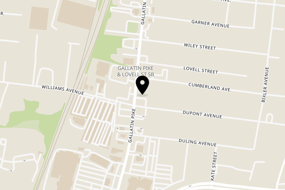 Map showing the location of Kennedy Fried Chicken on 510b Gallatin Pike N in Madison